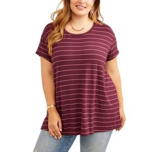 Striped Back Tie T Shirt